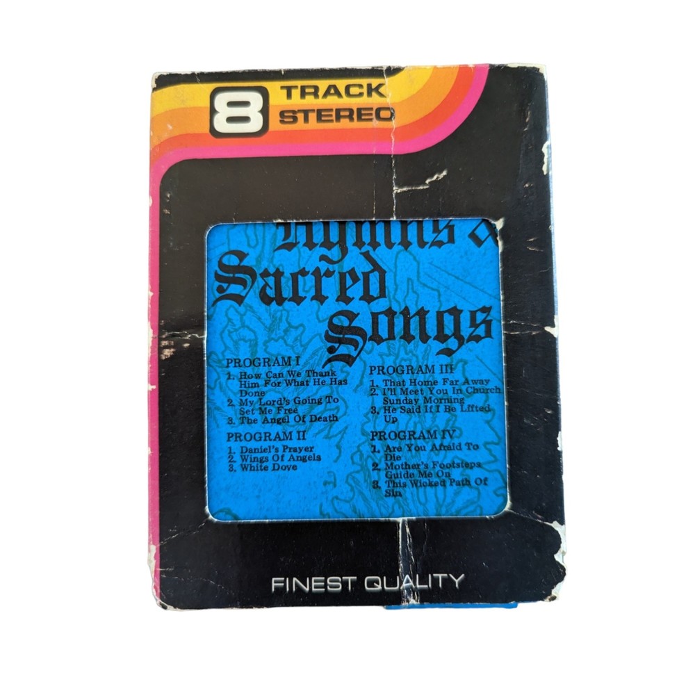 Vintage 8 Track Tape Hymns & Sacred Songs Daniels Prayer White Dove 1970's